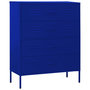 Voir la diapositive 2 : VIDAXL Commode Bleu marine 80x35x101,5 cm Acier