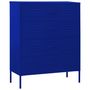 Voir la diapositive 2 : VIDAXL Commode Bleu marine 80x35x101,5 cm Acier
