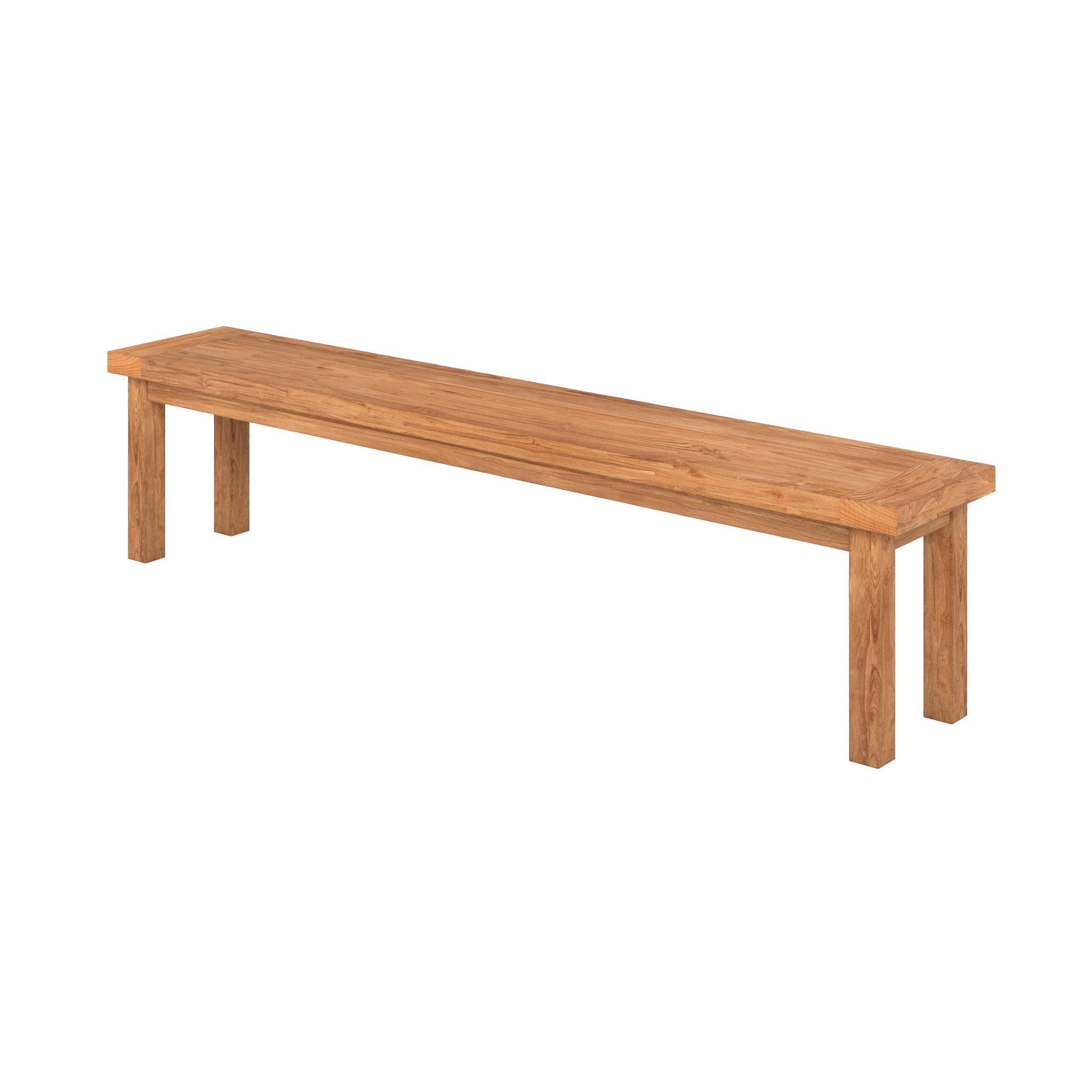 Voir la diapositive 1 : MAISON PAVANE Banc 3 places en bois de teck recyclé 200 cm-mémo