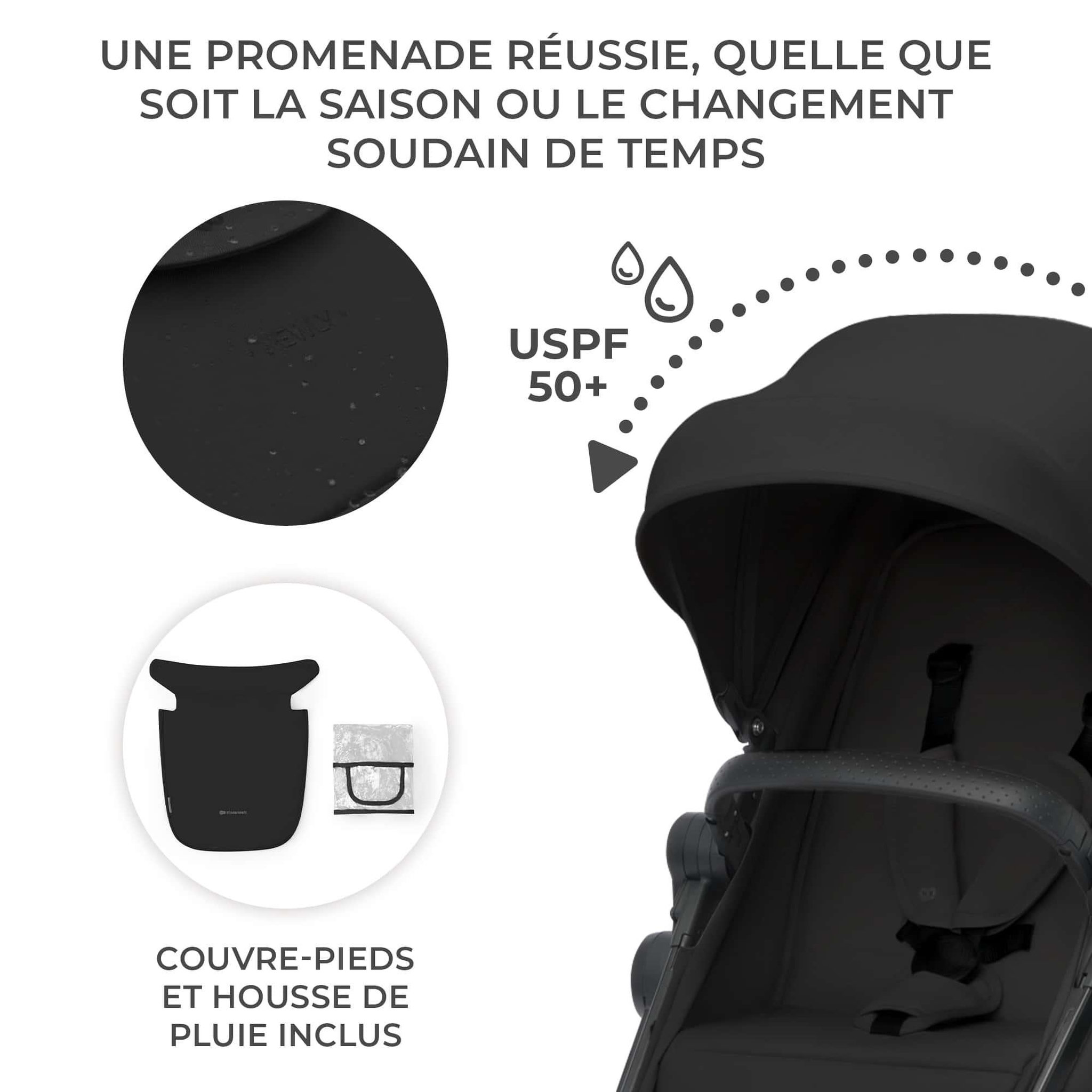 Voir la diapositive 4 : KINDERKRAFT Poussette trio newly pratique et confortable