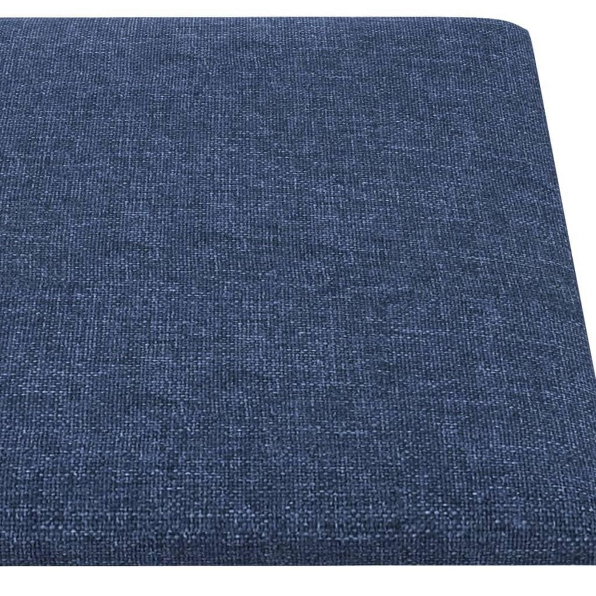 VIDAXL Panneaux muraux 12 pcs Bleu 30x15 cm Tissu 0,54 m²