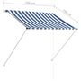 Voir la diapositive 6 : VIDAXL Auvent retractable 100x150 cm Bleu et blanc