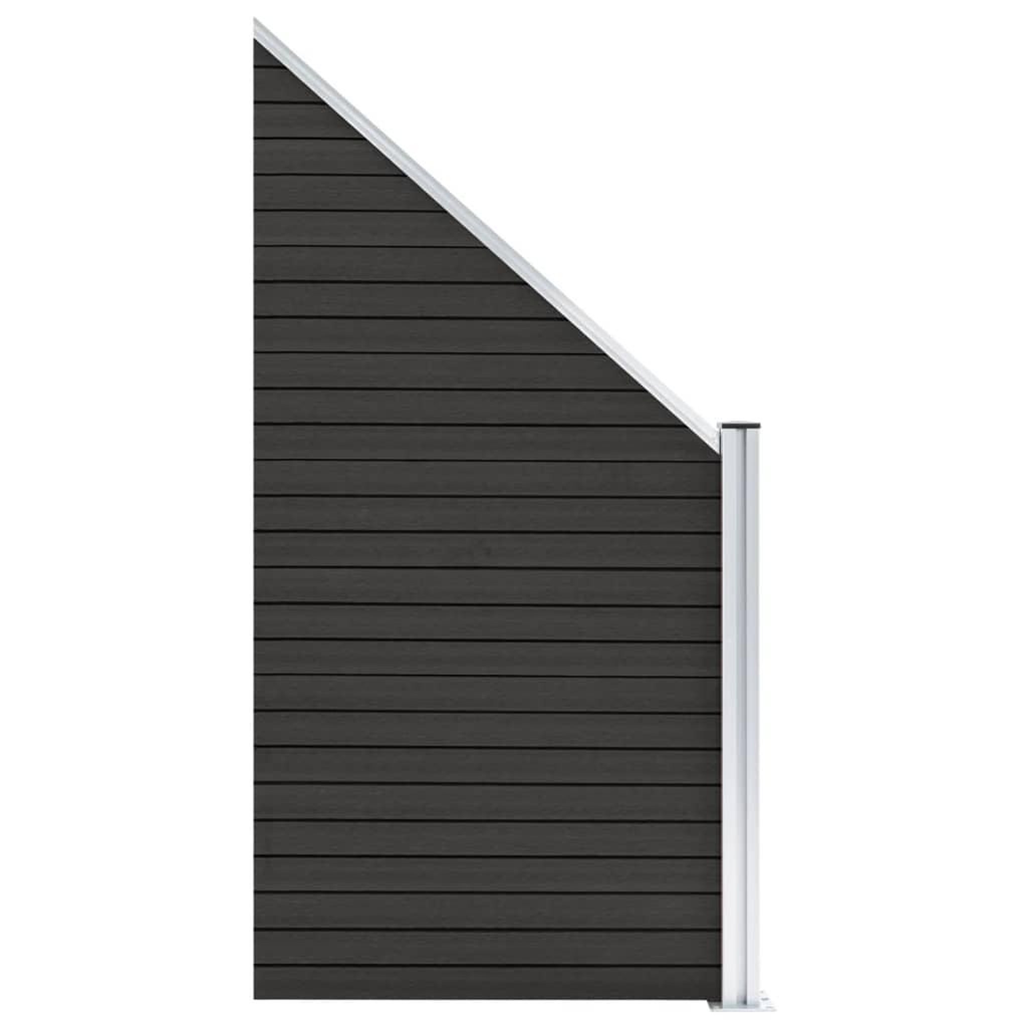 Voir la diapositive 2 : VIDAXL Panneau de cloture WPC 95x(105-180) cm Gris