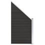 Voir la diapositive 2 : VIDAXL Panneau de cloture WPC 95x(105-180) cm Gris