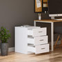 Voir la diapositive 4 : Paris Prix Table de Chevet 3 Tiroirs  Pearlie  61cm Blanc