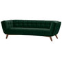 Voir la diapositive 6 : Rendez vous déco Canapé 3 places en velours vert foncé - Mona