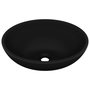 Voir la diapositive 2 : VIDAXL Lavabo ovale de luxe Noir mat 40x33 cm Ceramique