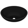 Voir la diapositive 2 : VIDAXL Lavabo ovale de luxe Noir mat 40x33 cm Ceramique