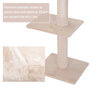 Voir la diapositive 4 : PAWHUT Arbre à chat poteau à griffer L40 x l 34 x H 230-260 cm 5 niveaux d'activités beige
