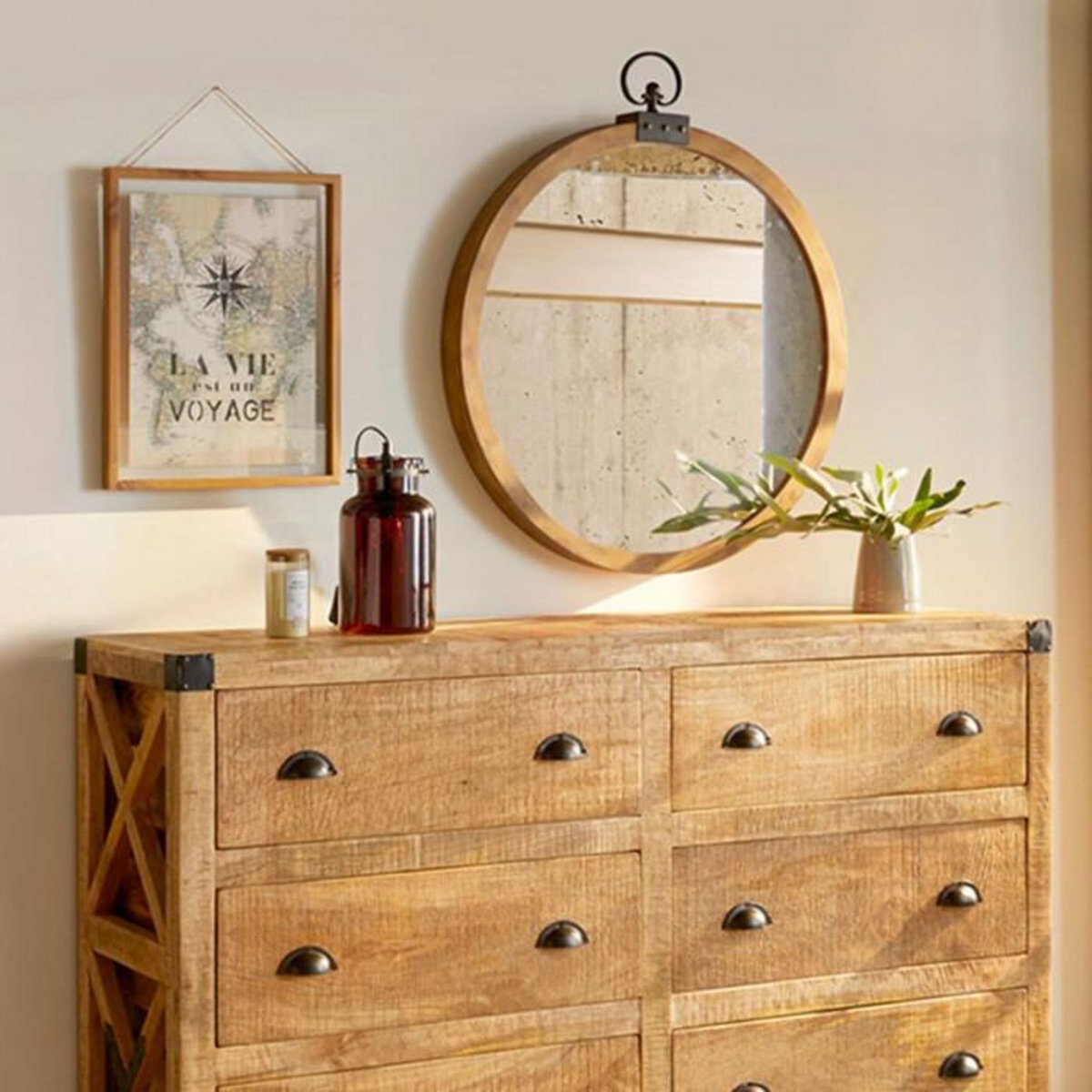 ATMOSPHERA Tableau Déco en Verre  Loft  38x48cm Naturel