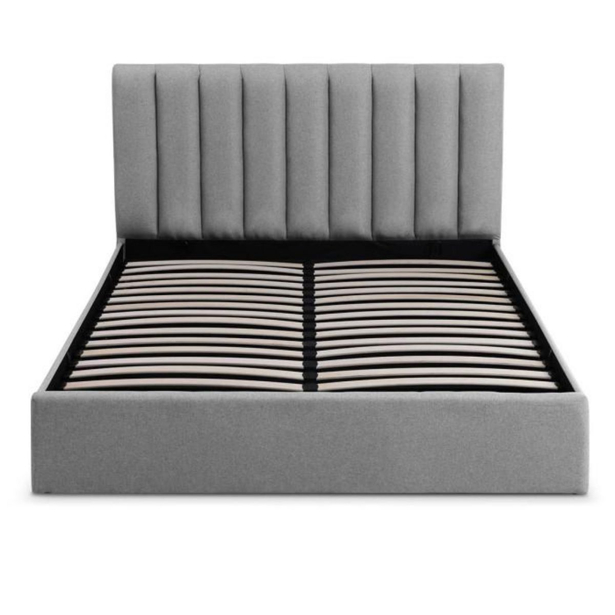 Paris Prix Lit Coffre Design en Tissu  Songa  160x200cm Gris