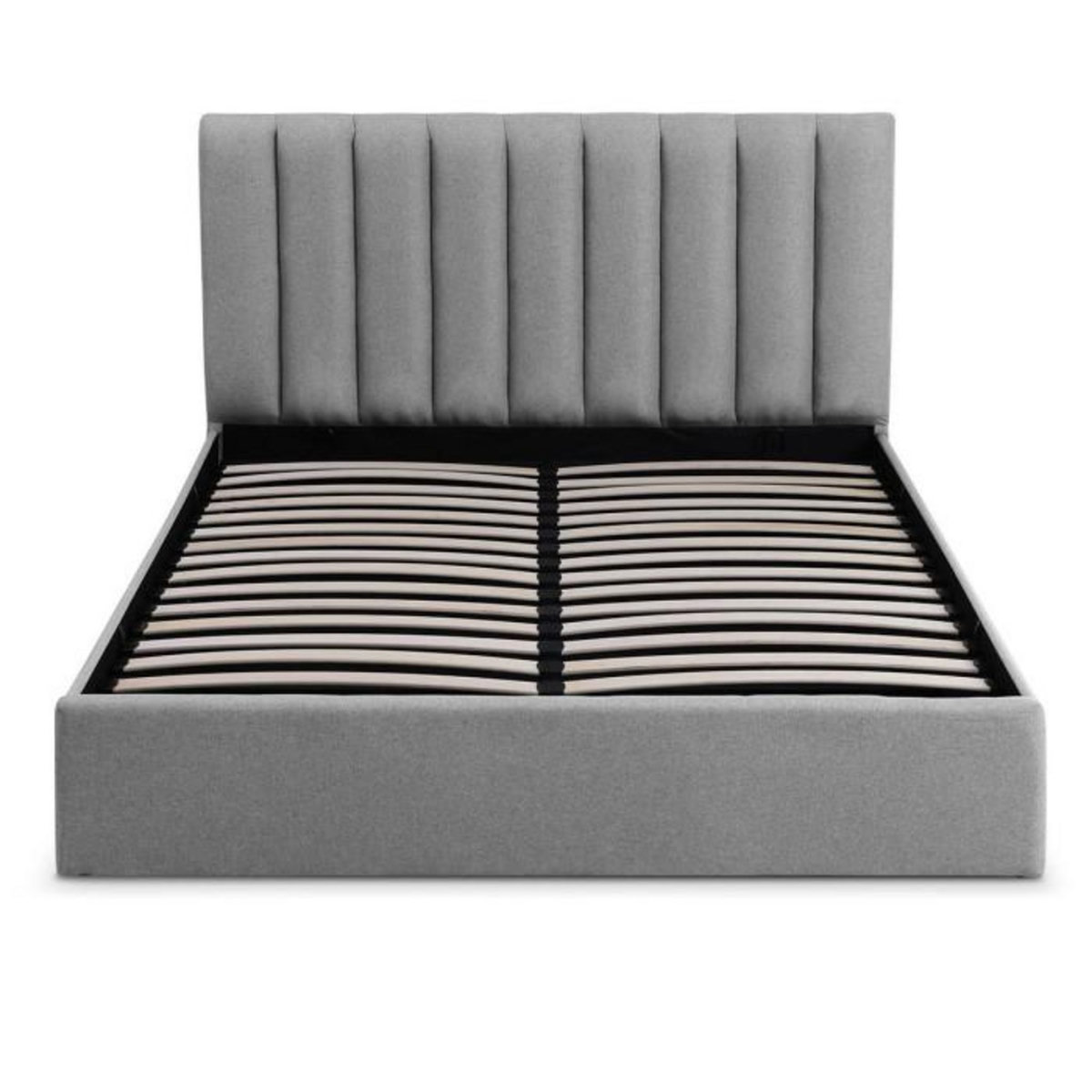 Paris Prix Lit Coffre Design en Tissu  Songa  160x200cm Gris