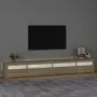 VIDAXL Meuble TV avec lumieres LED Chene sonoma 270x35x40 cm