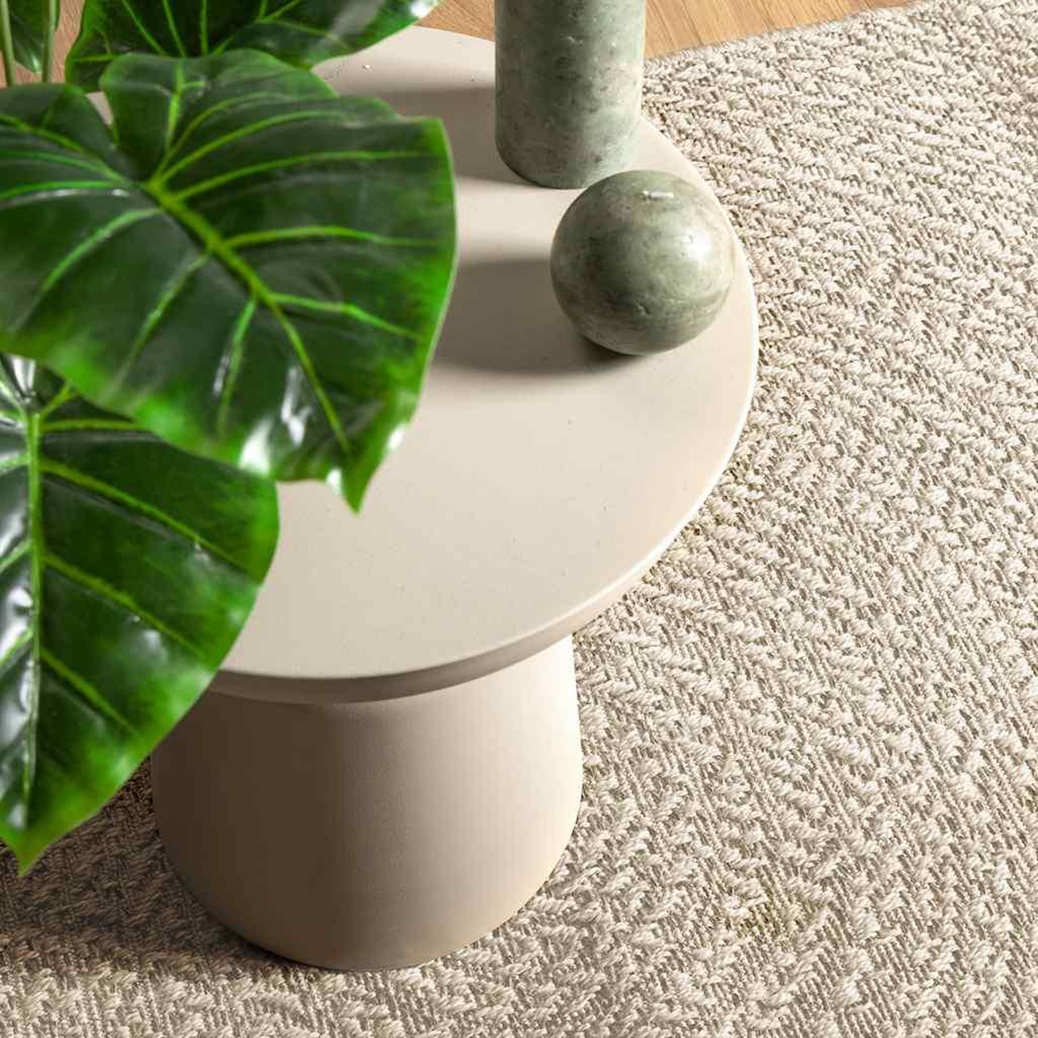 Voir la diapositive 2 : VIDAXL Tapis ZIZUR creme 240x240 cm aspect de jute interieur exterieur