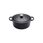 Le Creuset Cocotte Ronde Le Creuset Signature en fonte émaillée noire
