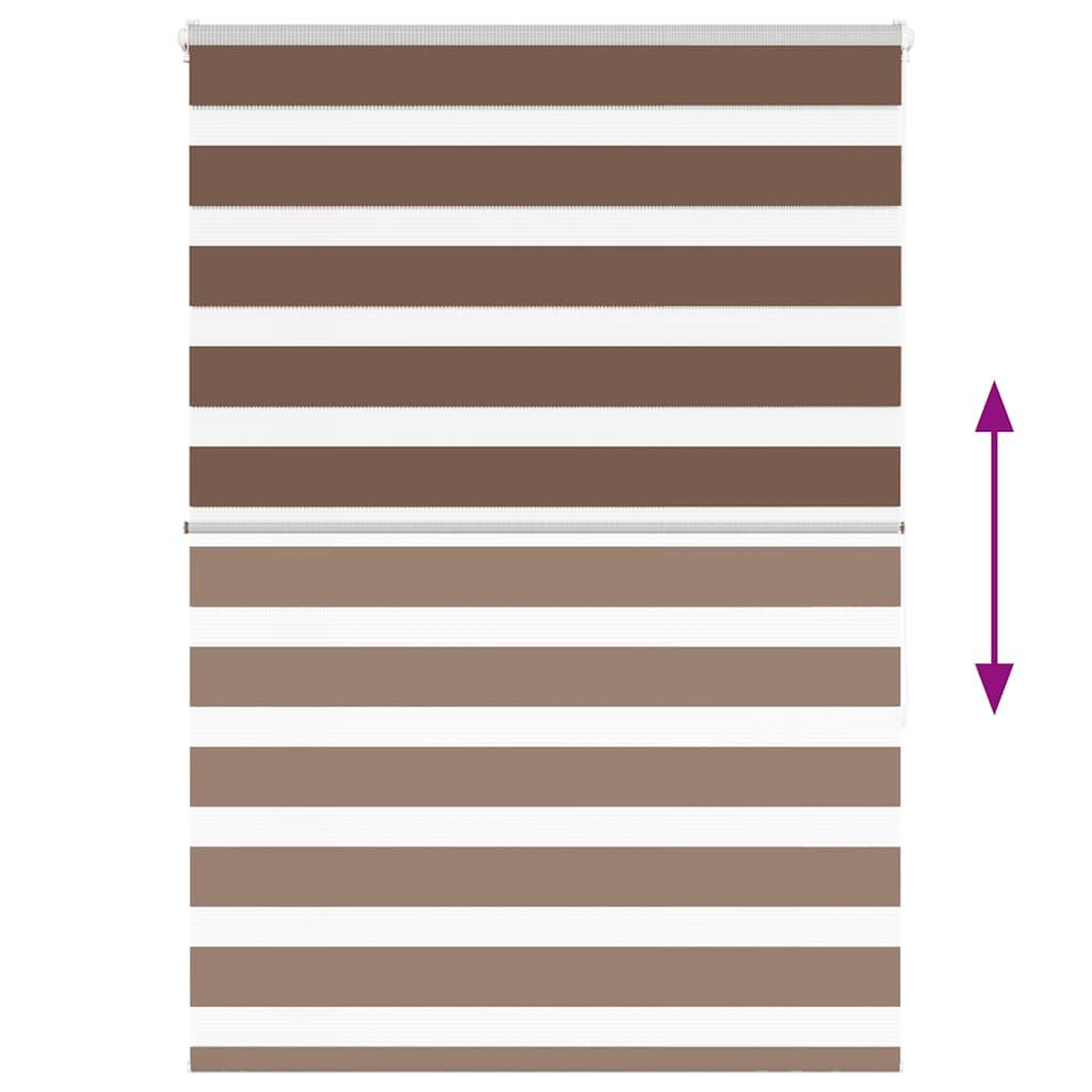 Voir la diapositive 5 : VIDAXL Store zebre marron 95x150 cm largeur du tissu 90,9 cm polyester