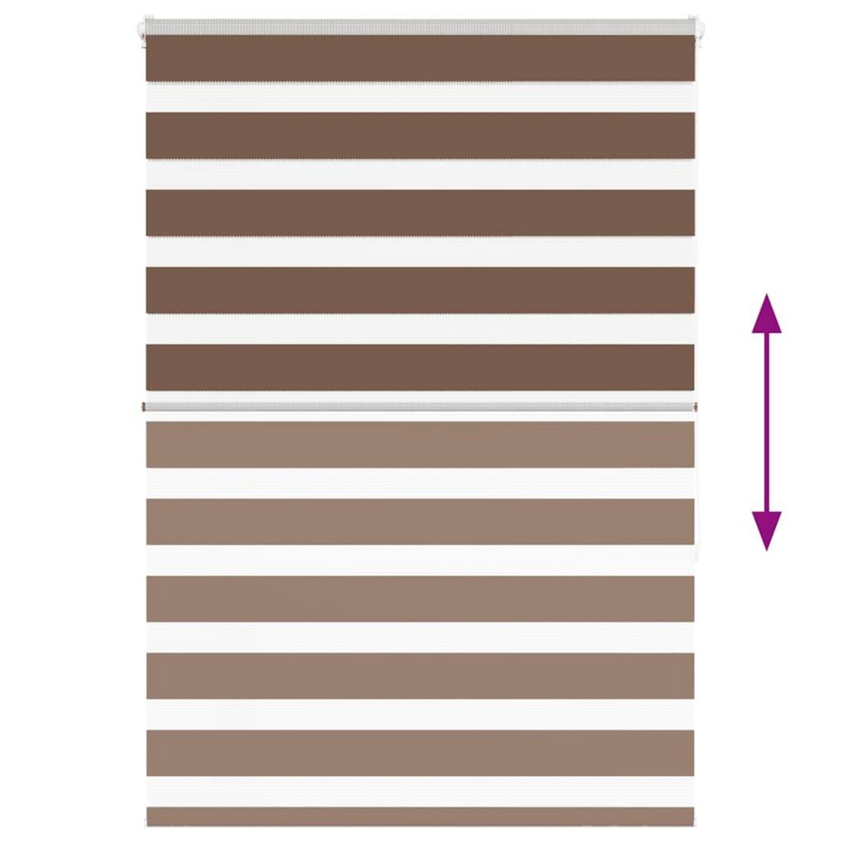 VIDAXL Store zebre marron 95x150 cm largeur du tissu 90,9 cm polyester