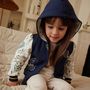 Voir la diapositive 5 : Petit Béguin Sweat à capuche zippé bébé en molleton Belle de Nuit