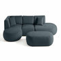 Voir la diapositive 1 : LISA DESIGN Santorini - canapé modulable d'angle gauche + pouf - 5 places - en tissu texturé