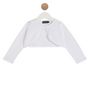Voir la diapositive 1 : INEXTENSO Gilet boléro blanc en coton bébé fille