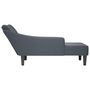 Voir la diapositive 5 : VIDAXL Fauteuil long avec accoudoir droit gris fonce velours
