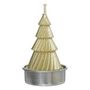 Voir la diapositive 2 : ATMOSPHERA Lot de 4 Bougies Chauffe-Plat  Sapin  6cm Or