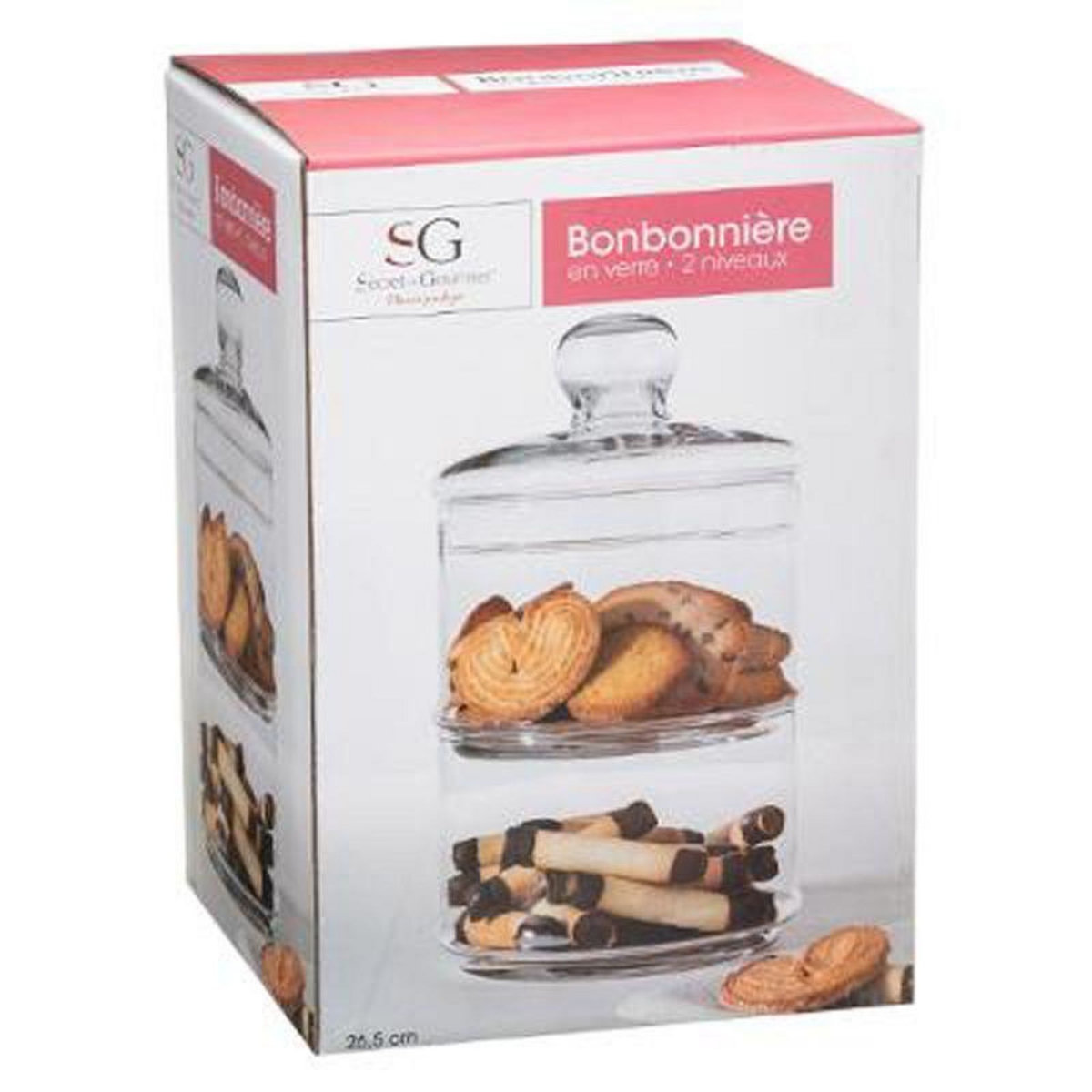 FIVE Bonbonnière 2 Étages  Konfety  26cm Transparent