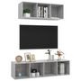 Voir la diapositive 3 : VIDAXL Ensemble de meuble TV 2 pcs Gris beton Bois d'ingenierie