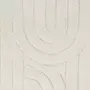 GUY LEVASSEUR Tapis en coton uni ivoire motif arc 60x120cm