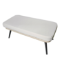 Voir la diapositive 5 : CONCEPT USINE Ensemble fauteuil sur pied effet rotin et repose-pieds avec coussin beige JANE