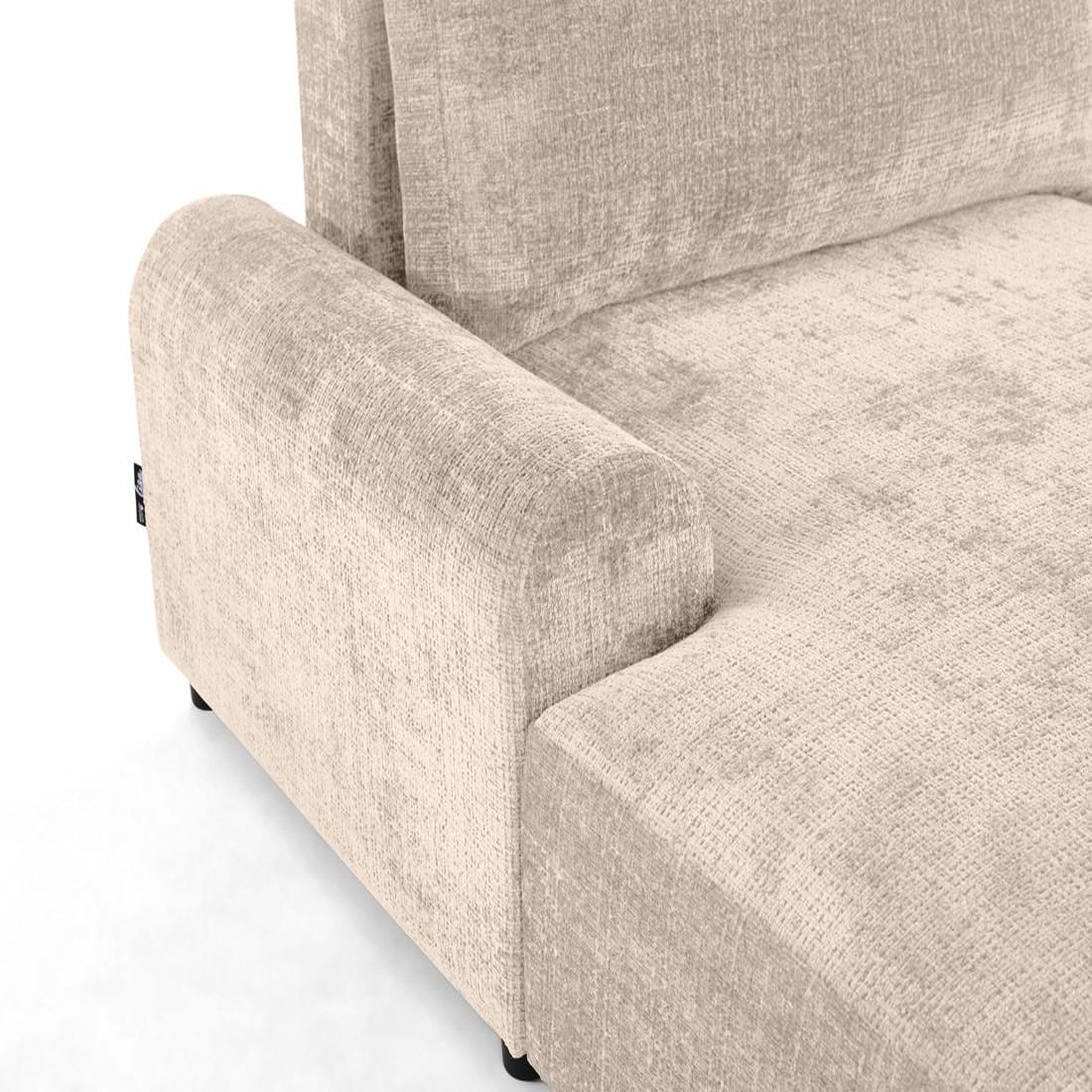 Voir la diapositive 4 : LISA DESIGN Nelly - canapé d'angle gauche 4 places convertible avec coffre en velours texturé