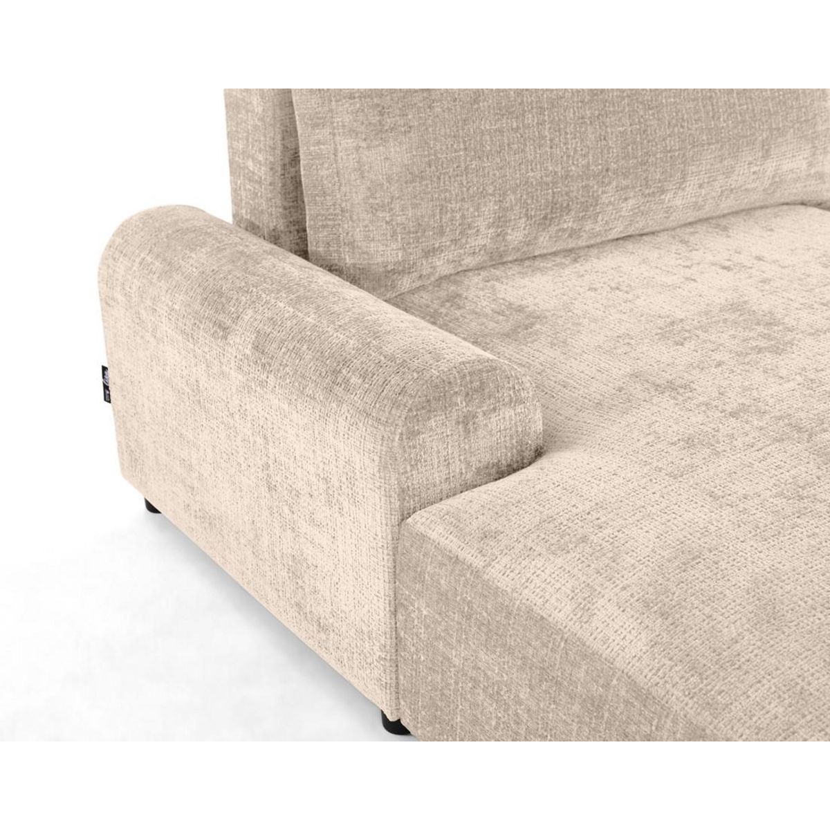 LISA DESIGN Nelly - canapé d'angle gauche 4 places convertible avec coffre en velours texturé