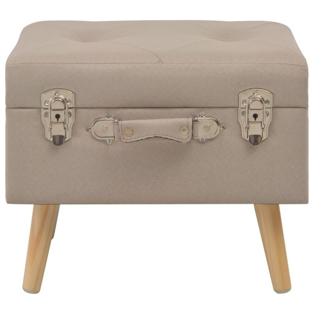VIDAXL Tabouret de rangement 40 cm Beige Tissu