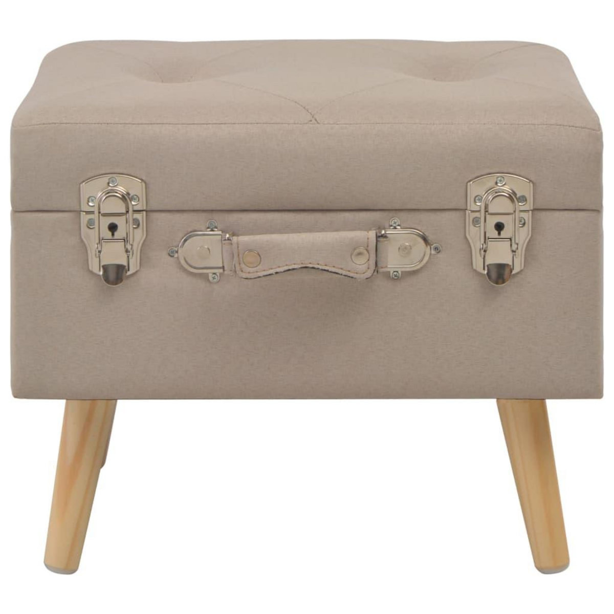VIDAXL Tabouret de rangement 40 cm Beige Tissu