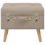 Voir la diapositive 2 : VIDAXL Tabouret de rangement 40 cm Beige Tissu