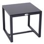 Voir la diapositive 4 : OUTSUNNY Salon de jardin 2 places - 3 pièces 2 chaises avec coussins + table basse - plateau verre trempé - résine tressée 4 fils imitation rotin noir