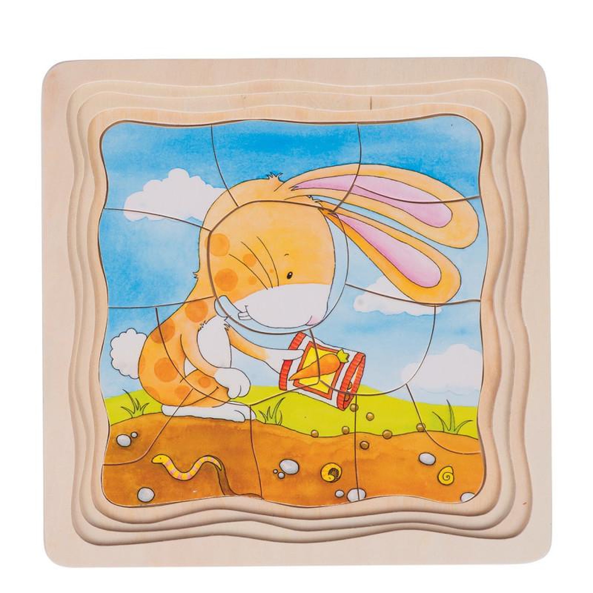 Goki GOKI Wooden puzzle-vegetable garden, 53st Layers.