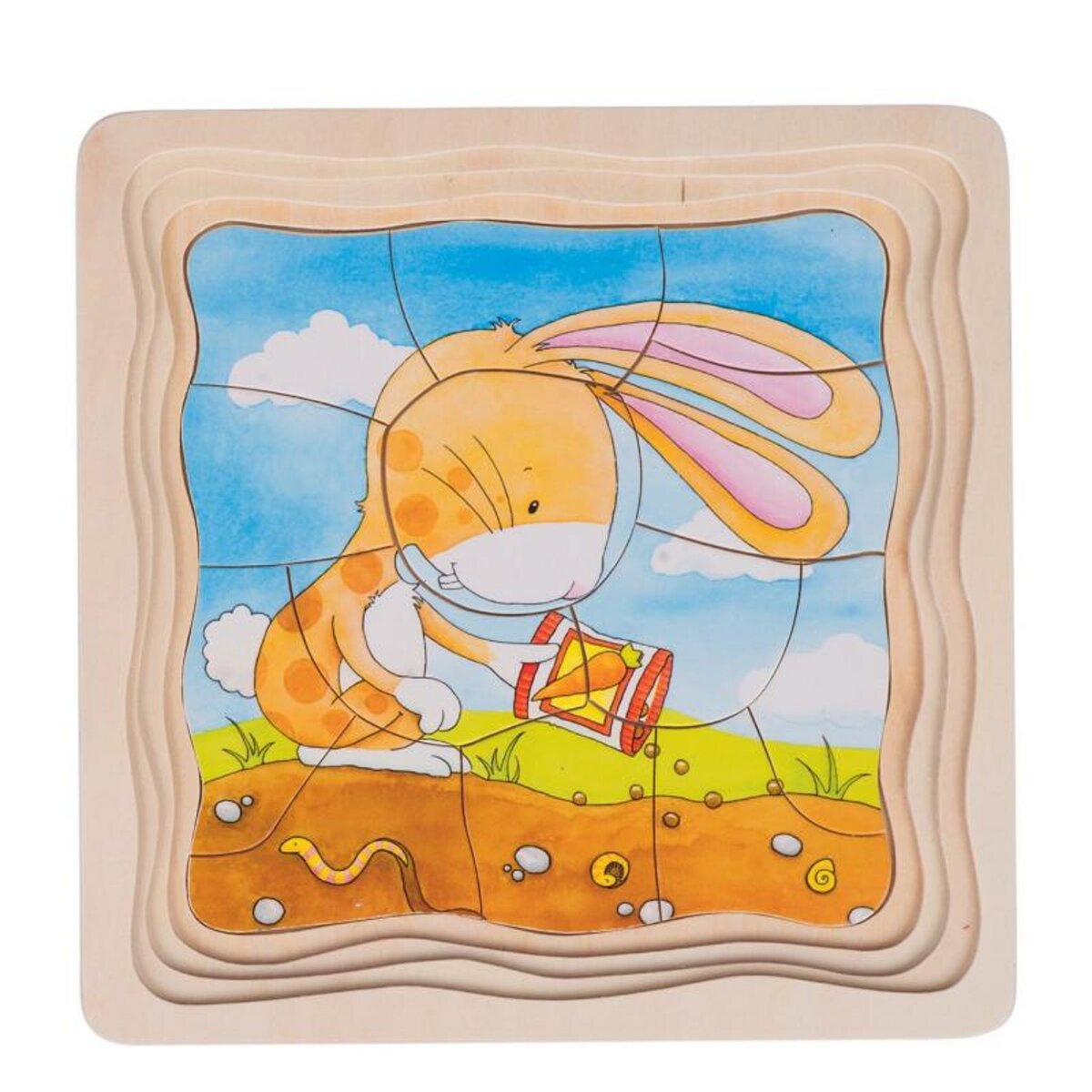 Goki GOKI Wooden puzzle-vegetable garden, 53st Layers.