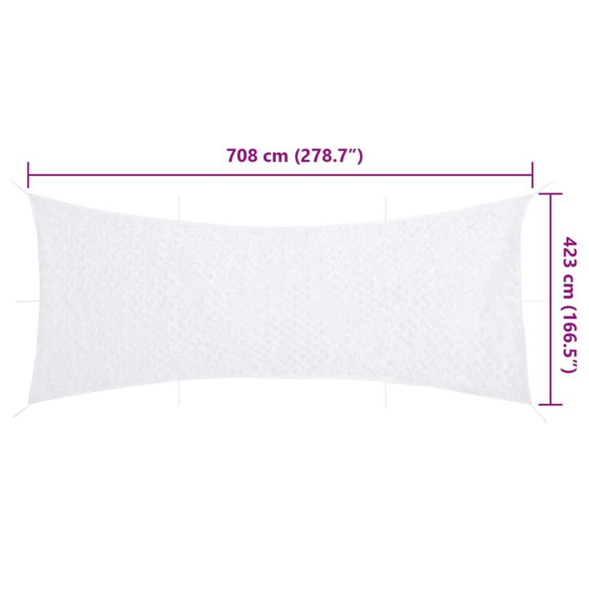 VIDAXL Filet de camouflage avec sac de rangement 708x423 cm blanc