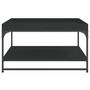 Voir la diapositive 5 : VIDAXL Table basse noir 80x80x45 cm bois d ingénierie et fer