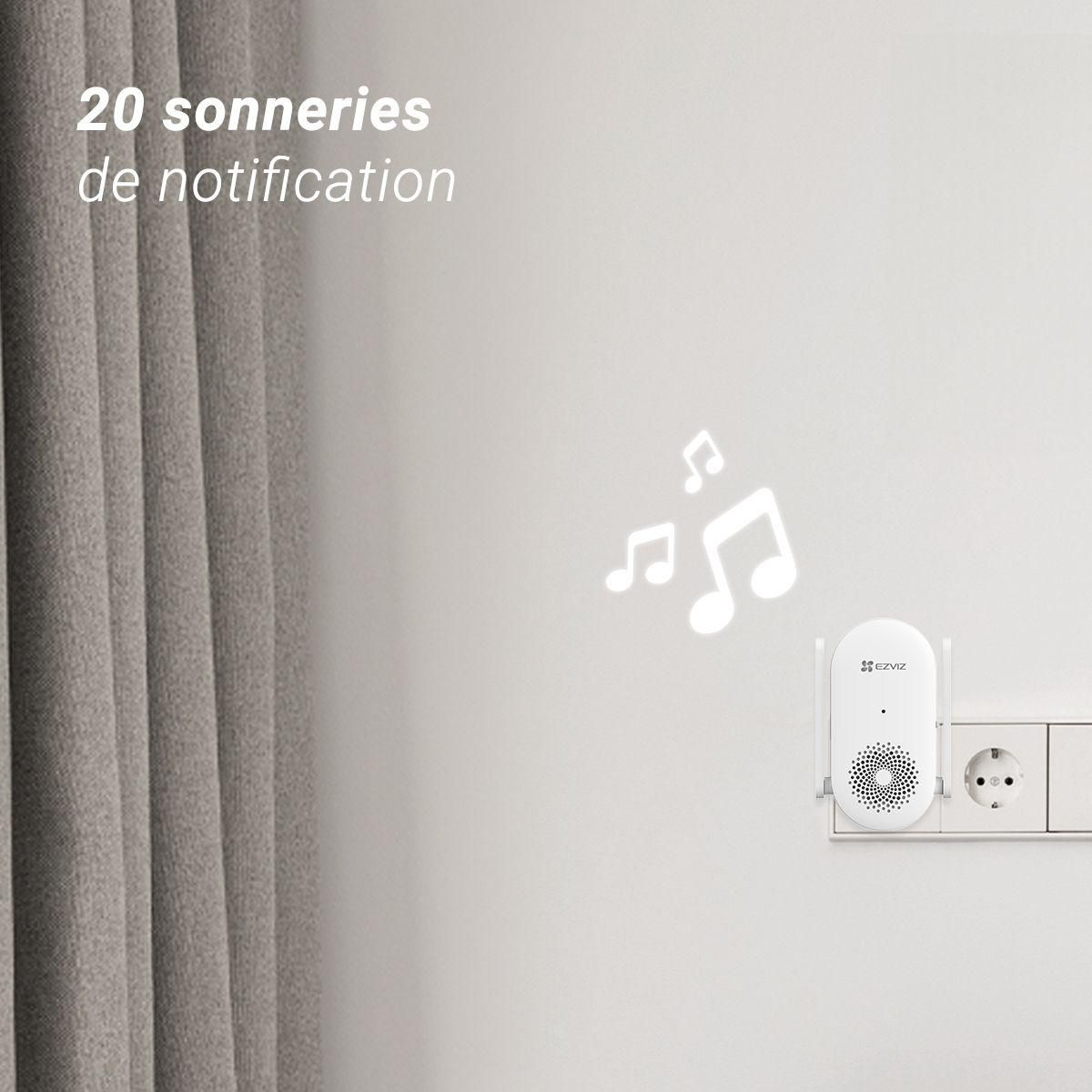 EZVIZ Carillon CH1- 72db + repeteur wifi