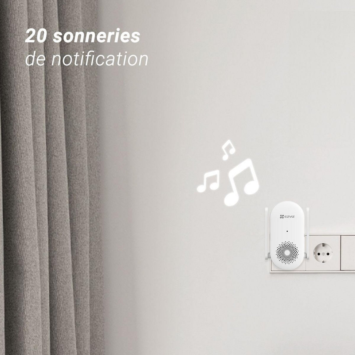 EZVIZ Carillon CH1- 72db + repeteur wifi