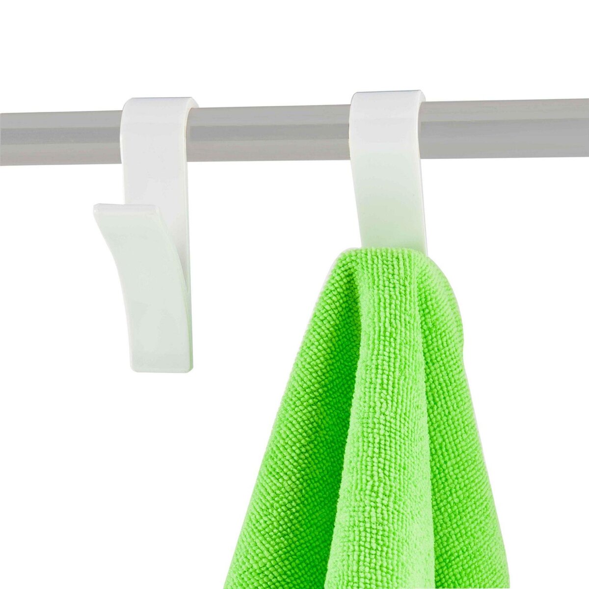 Msv Crochet pour sèche serviette blanc 2 pcs