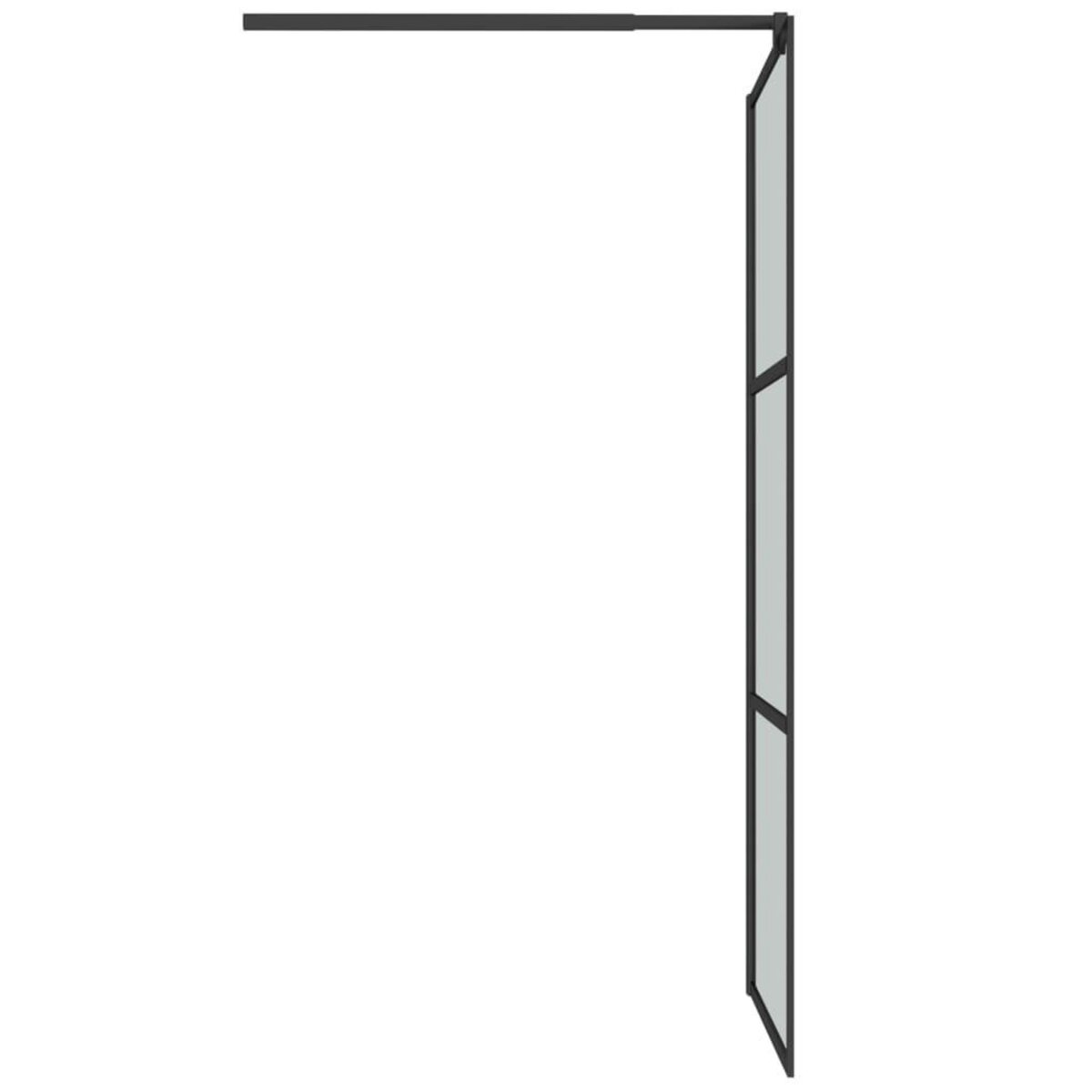 VIDAXL Paroi de douche 90x195 cm Verre ESG fonce Noir