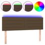 Voir la diapositive 2 : VIDAXL Tete de lit a LED Marron Fonce 144x5x78/88 cm Tissu