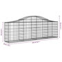 Voir la diapositive 6 : VIDAXL Paniers a gabions arques 11 pcs 200x30x60/80 cm Fer galvanise