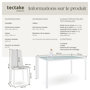 Voir la diapositive 6 : tectake Ensemble table et chaises de salle à manger en acier blanc