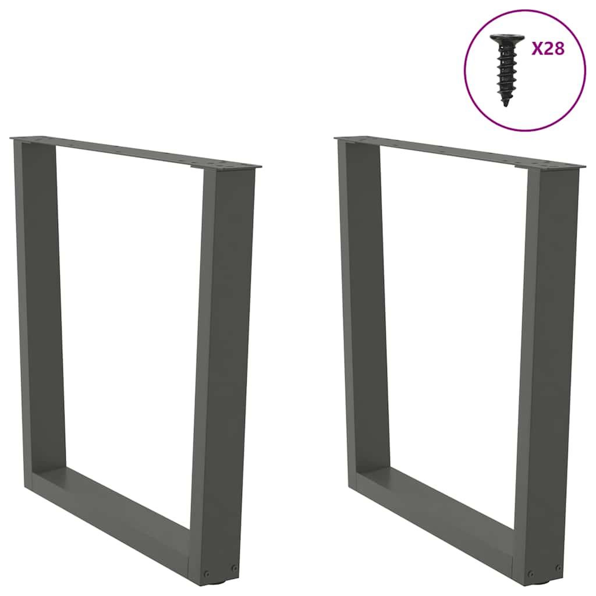 Voir la diapositive 4 : VIDAXL Pieds de table a manger forme de V 2 pcs 80x(72-73,3) cm acier