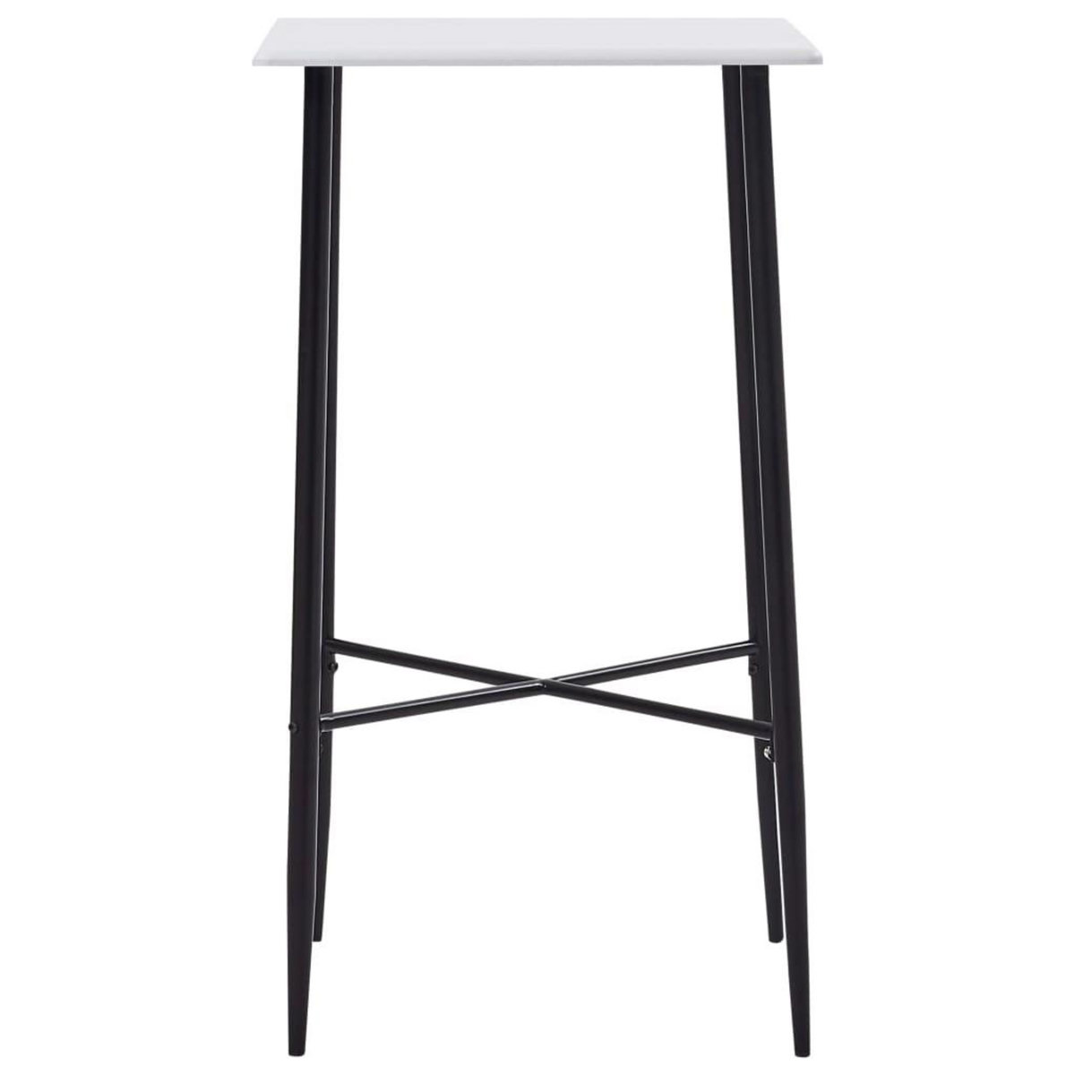 VIDAXL Table de bar Blanc 60 x 60 x 111 cm MDF