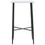 Voir la diapositive 2 : VIDAXL Table de bar Blanc 60 x 60 x 111 cm MDF